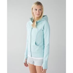 Lululemon Scuba Hoodie II, Heathered Tranquil Blue, Size 8, W4D38S